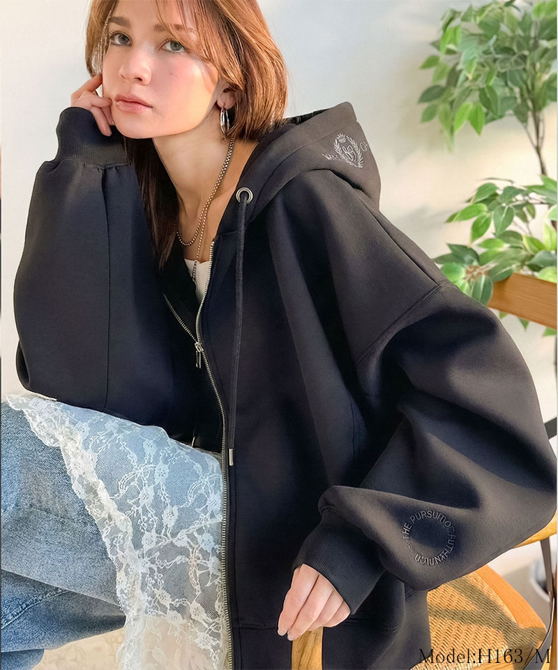 【 クラシカルエルフ classical elf 】 パーカー レディース おしゃれ トップス クロップド ワイド | classicalelf | 02