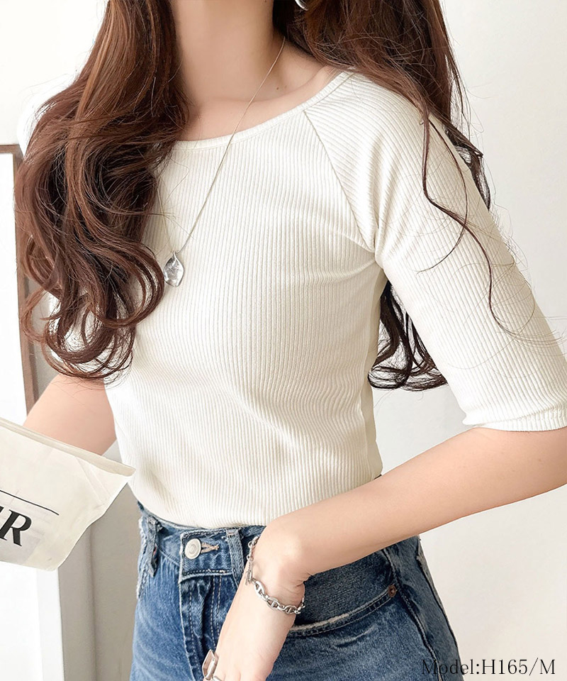 【 クラシカルエルフ classical elf 】 5分袖 レディース Tシャツ カットソー クルーネック ラグラン | classicalelf | 02