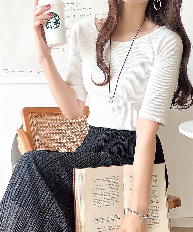 【 クラシカルエルフ classical elf 】 5分袖 レディース Tシャツ カットソー クルーネック ラグラン | classicalelf | 03