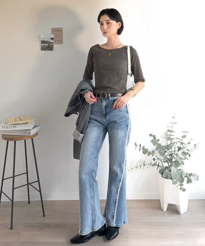 【 クラシカルエルフ classical elf 】 5分袖 レディース Tシャツ カットソー クルーネック ラグラン | classicalelf | 08