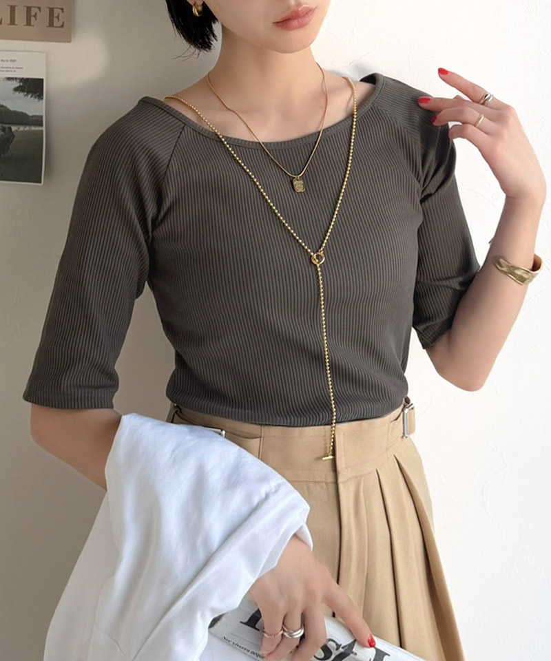 【 クラシカルエルフ classical elf 】 5分袖 レディース Tシャツ カットソー クルーネック ラグラン | classicalelf | 09