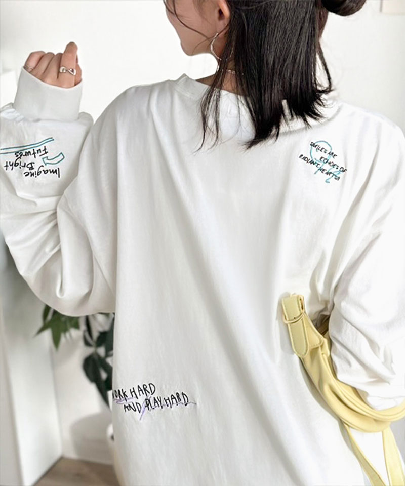 【 クラシカルエルフ classical elf 】 Tシャツ レディース 長袖 綿 100％ 刺繍 ワッペン ドルマン ロンT | classicalelf | 05