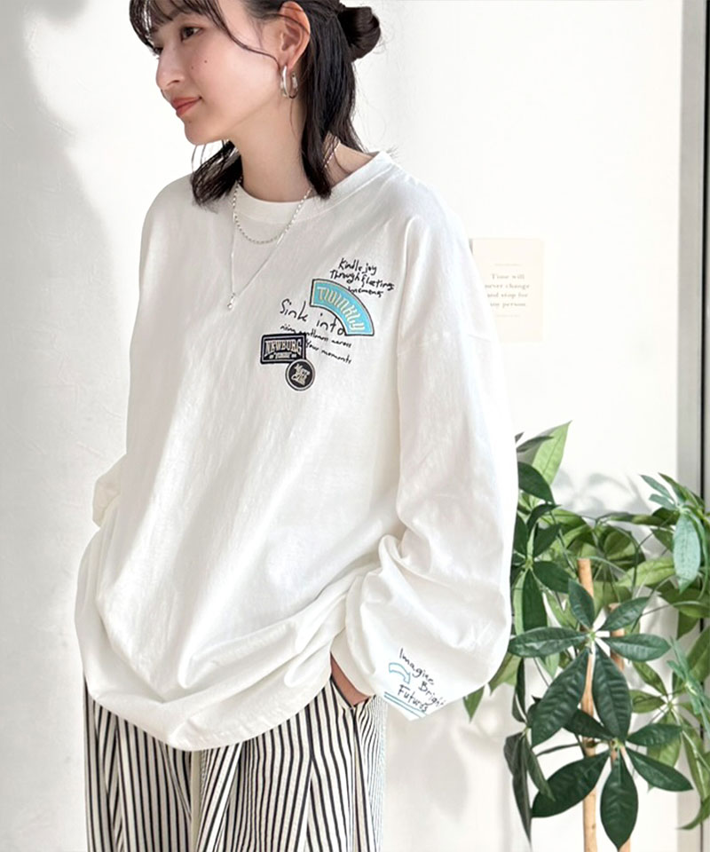 【 クラシカルエルフ classical elf 】 Tシャツ レディース 長袖 綿 100％ 刺繍 ワッペン ドルマン ロンT | classicalelf | 06