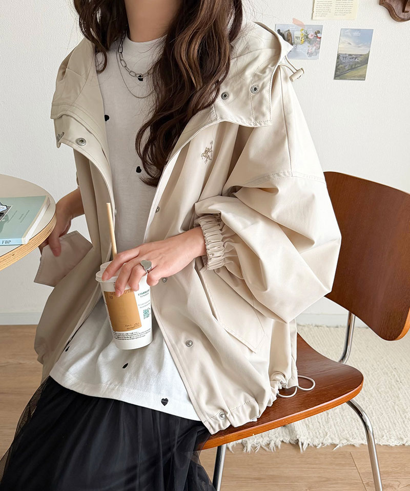 【 クラシカルエルフ classical elf 】 マウンテンパーカー レディース 春 アウター ボリュームスリーブ ショート丈 マウンパ ビッグシルエット | classicalelf | 05