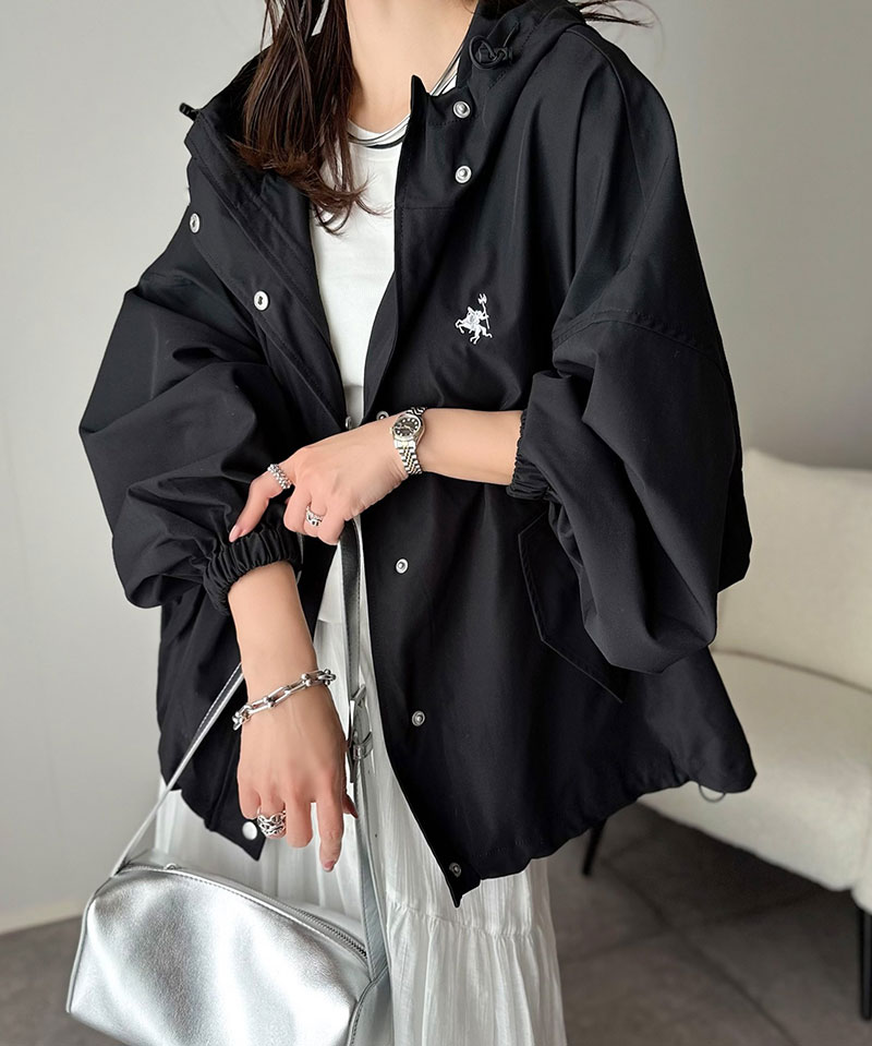 【 クラシカルエルフ classical elf 】 マウンテンパーカー レディース 春 アウター ボリュームスリーブ ショート丈 マウンパ ビッグシルエット | classicalelf | 08