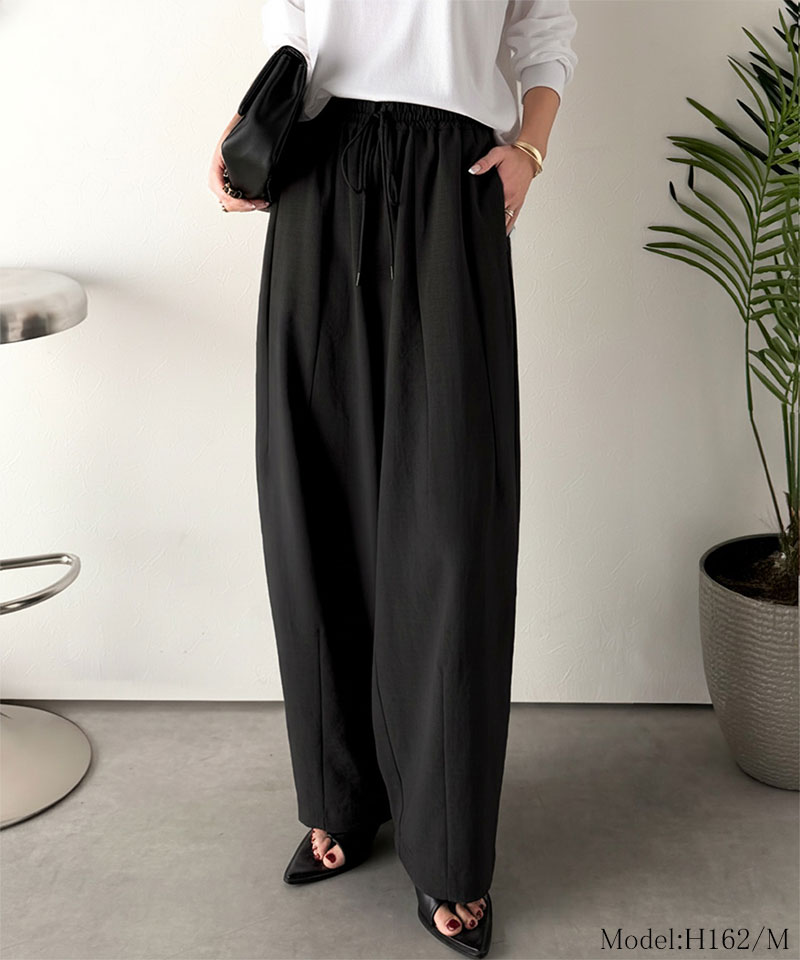 【 クラシカルエルフ classical elf 】 【吸水速乾・防シワ・UVカット機能付き】ボトムス パンツ レディースイージーギャザーパンツ 大きいサイズ | classicalelf | 02