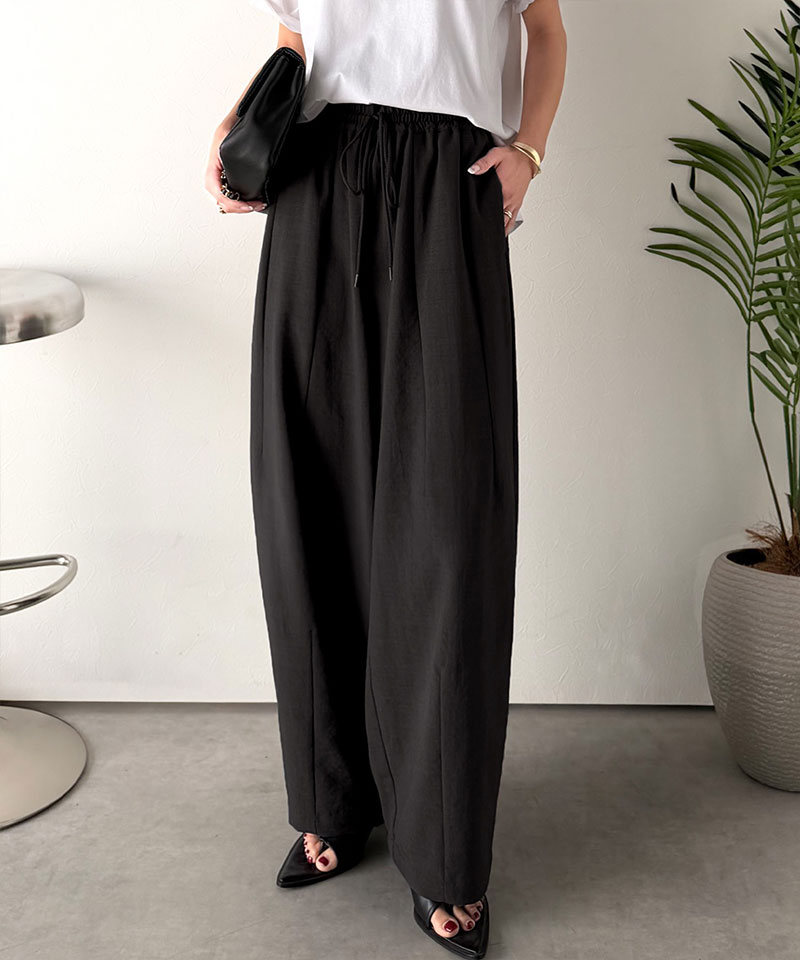 【 クラシカルエルフ classical elf 】 【吸水速乾・防シワ・UVカット機能付き】ボトムス パンツ レディースイージーギャザーパンツ 大きいサイズ | classicalelf | 04