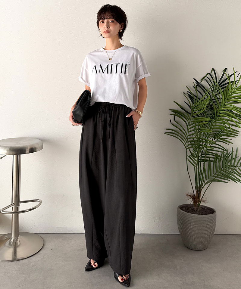 【 クラシカルエルフ classical elf 】 【吸水速乾・防シワ・UVカット機能付き】ボトムス パンツ レディースイージーギャザーパンツ 大きいサイズ | classicalelf | 05