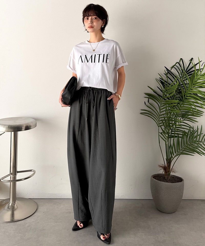 【 クラシカルエルフ classical elf 】 【吸水速乾・防シワ・UVカット機能付き】ボトムス パンツ レディースイージーギャザーパンツ 大きいサイズ | classicalelf | 09