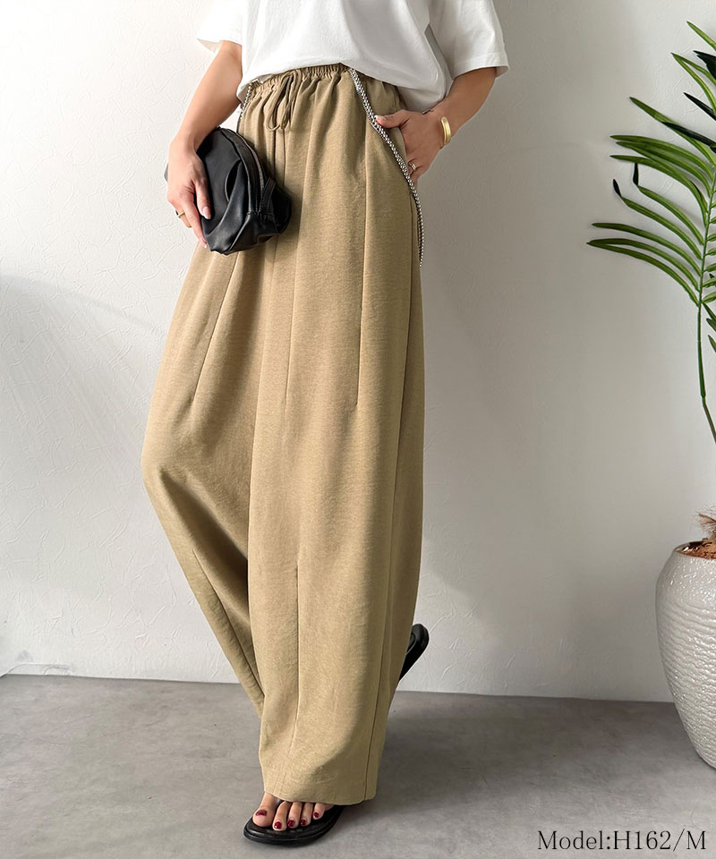 【 クラシカルエルフ classical elf 】 【吸水速乾・防シワ・UVカット機能付き】ボトムス パンツ レディースイージーギャザーパンツ 大きいサイズ | classicalelf | 12