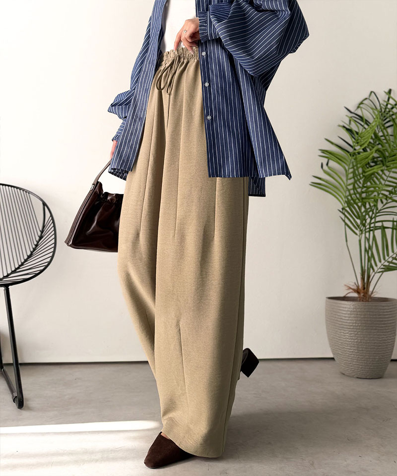 【 クラシカルエルフ classical elf 】 【吸水速乾・防シワ・UVカット機能付き】ボトムス パンツ レディースイージーギャザーパンツ 大きいサイズ | classicalelf | 15