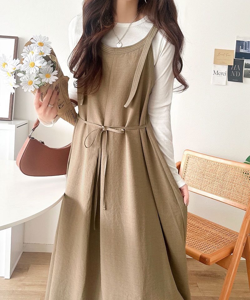 【 クラシカルエルフ classical elf 】【UVカット・防シワ・吸水速乾・接触冷感機能付き】ワンピース レディース 配色 ステッチ フロントタック | classicalelf | 11