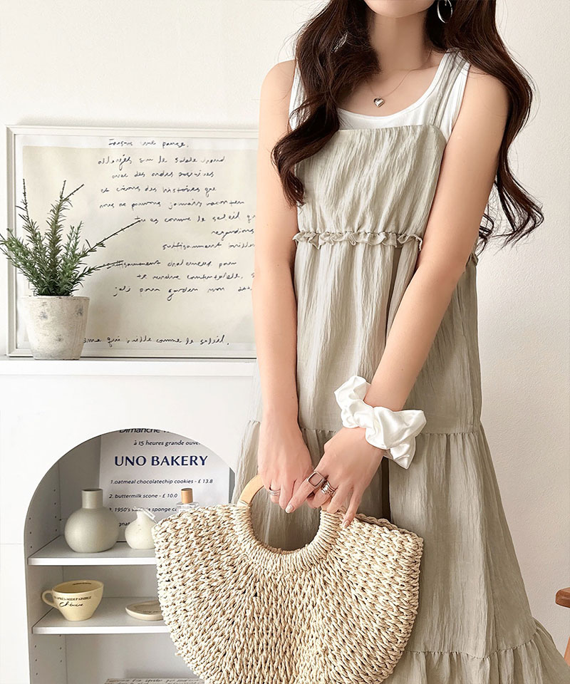 【 クラシカルエルフ classical elf 】ワンピース レディース 楊柳 ワッシャー フリル ティアード ロングワンピ きれいめ カジュアル デイリー 着回し | classicalelf | 15