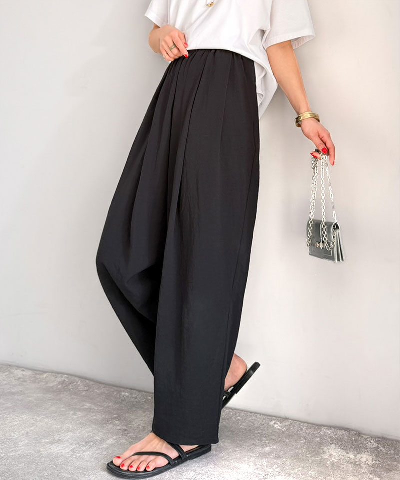 【 クラシカルエルフ classical elf 】【接触冷感機能付き】 イージーパンツ レディース 大きいサイズ ボトムス パンツ タック コクーンパンツ 楽ちん | classicalelf | 03