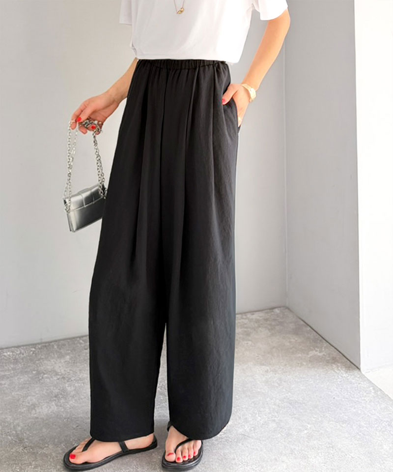 【 クラシカルエルフ classical elf 】【接触冷感機能付き】 イージーパンツ レディース 大きいサイズ ボトムス パンツ タック コクーンパンツ 楽ちん | classicalelf | 04