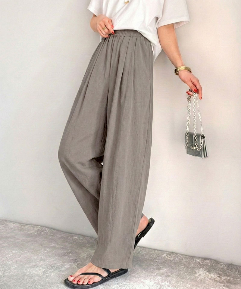 【 クラシカルエルフ classical elf 】【接触冷感機能付き】 イージーパンツ レディース 大きいサイズ ボトムス パンツ タック コクーンパンツ 楽ちん | classicalelf | 10