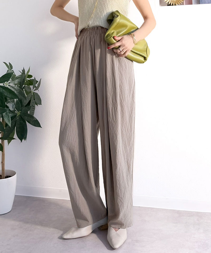 【 クラシカルエルフ classical elf 】【接触冷感機能付き】 イージーパンツ レディース 大きいサイズ ボトムス パンツ タック コクーンパンツ 楽ちん | classicalelf | 11