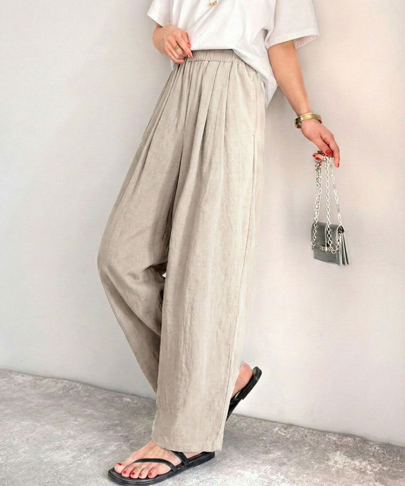 【 クラシカルエルフ classical elf 】【接触冷感機能付き】 イージーパンツ レディース 大きいサイズ ボトムス パンツ タック コクーンパンツ 楽ちん | classicalelf | 14