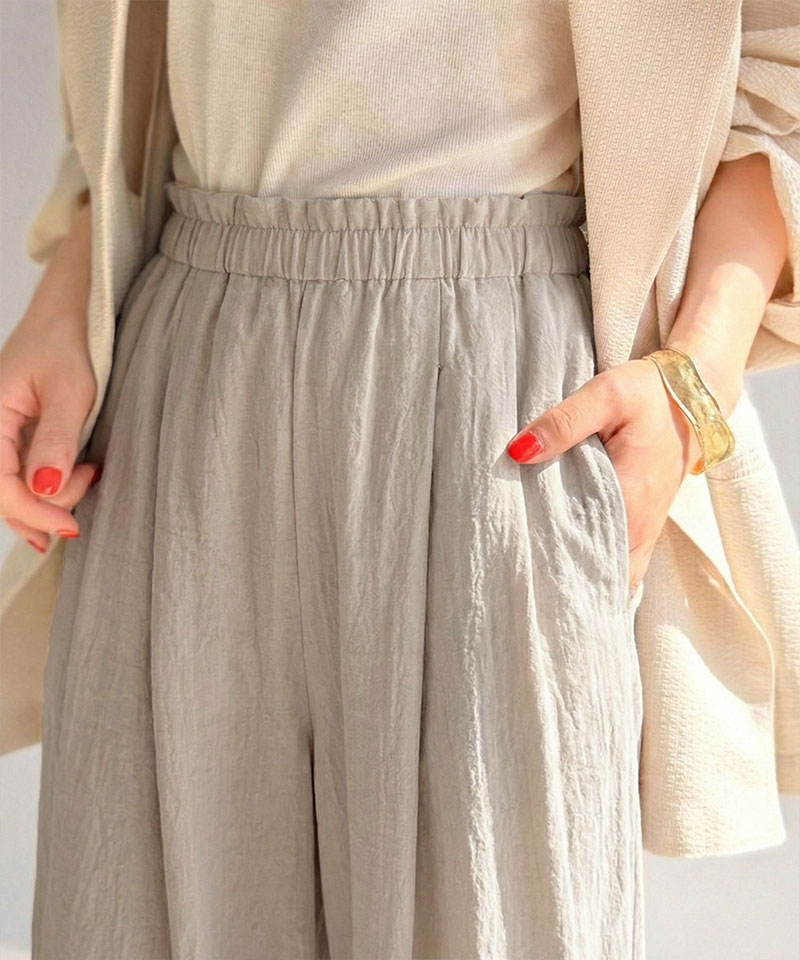 【 クラシカルエルフ classical elf 】【接触冷感機能付き】 イージーパンツ レディース 大きいサイズ ボトムス パンツ タック コクーンパンツ 楽ちん | classicalelf | 15