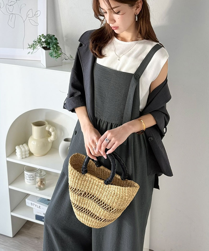 【 クラシカルエルフ classical elf 】 【接触冷感・吸水速乾・UVカット・防シワ機能付き】オールインワン サロペット レディース前後 2way | classicalelf | 09