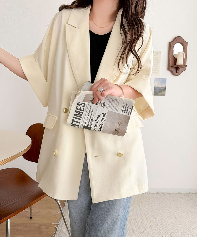 【 クラシカルエルフ classical elf 】アウター ジャケット レディース ショートスリーブ オーバーサイズ JK 半袖 大きいサイズ 春 夏 2026ss | classicalelf | 04