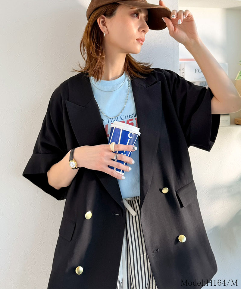 【 クラシカルエルフ classical elf 】アウター ジャケット レディース ショートスリーブ オーバーサイズ JK 半袖 大きいサイズ 春 夏 2026ss | classicalelf | 06