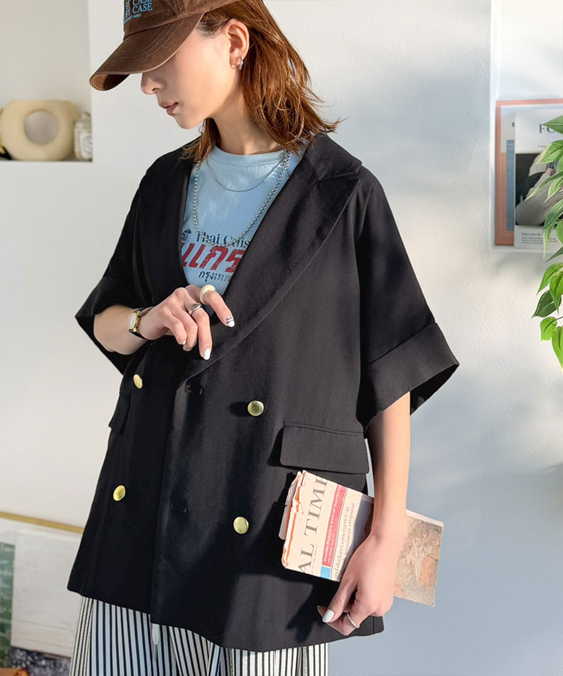 【 クラシカルエルフ classical elf 】アウター ジャケット レディース ショートスリーブ オーバーサイズ JK 半袖 大きいサイズ 春 夏 2026ss | classicalelf | 07