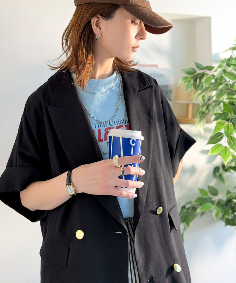 【 クラシカルエルフ classical elf 】アウター ジャケット レディース ショートスリーブ オーバーサイズ JK 半袖 大きいサイズ 春 夏 2026ss | classicalelf | 08