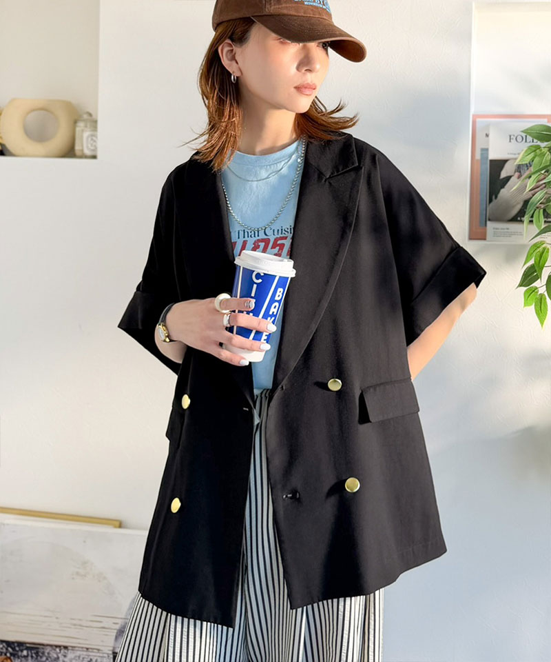 【 クラシカルエルフ classical elf 】アウター ジャケット レディース ショートスリーブ オーバーサイズ JK 半袖 大きいサイズ 春 夏 2026ss | classicalelf | 09