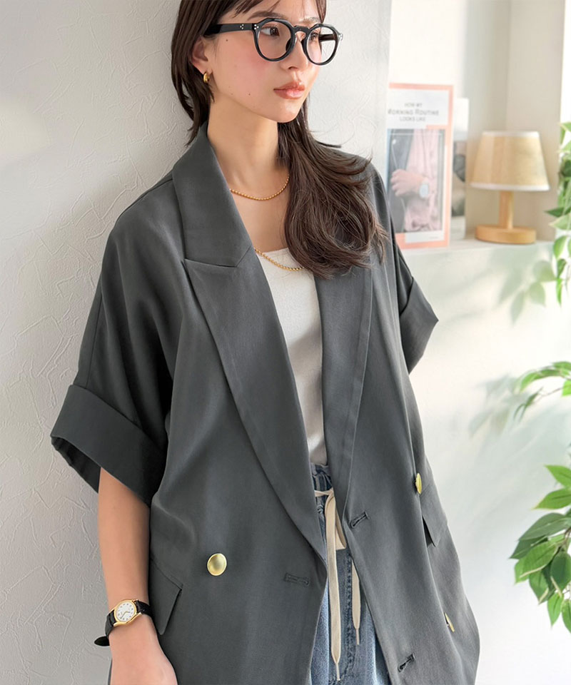 【 クラシカルエルフ classical elf 】アウター ジャケット レディース ショートスリーブ オーバーサイズ JK 半袖 大きいサイズ 春 夏 2026ss | classicalelf | 12