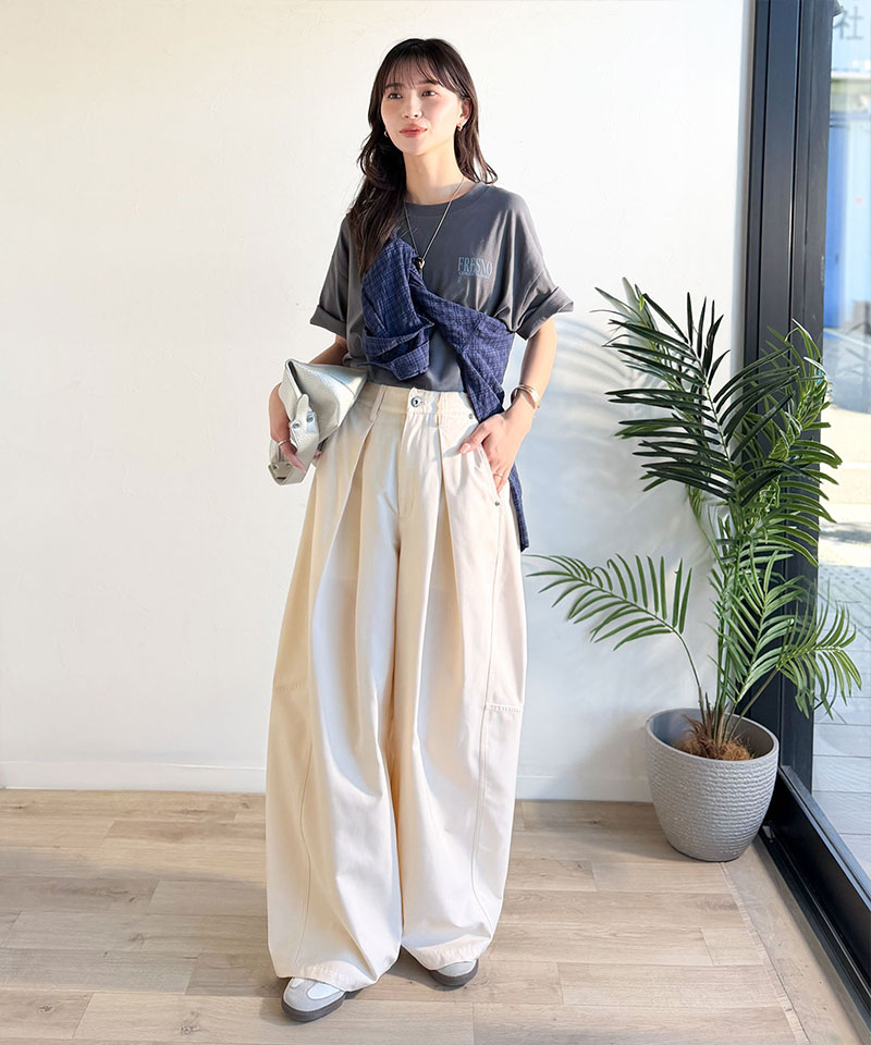 【 クラシカルエルフ classical elf 】ボトムス パンツ レディース 旬なワイドシルエット タック バレル レッグパンツ 大きいサイズ 春 夏 2026ss | classicalelf | 04