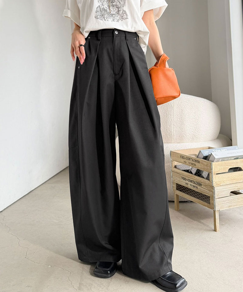 【 クラシカルエルフ classical elf 】ボトムス パンツ レディース 旬なワイドシルエット タック バレル レッグパンツ 大きいサイズ 春 夏 2026ss | classicalelf | 10