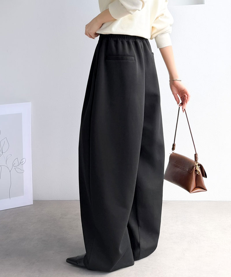 【 クラシカルエルフ classical elf 】 ボトムス パンツ レディース オーバーサイズ ２タック イージーパンツ ワイド ダンボール素材 お洒落 | classicalelf | 04