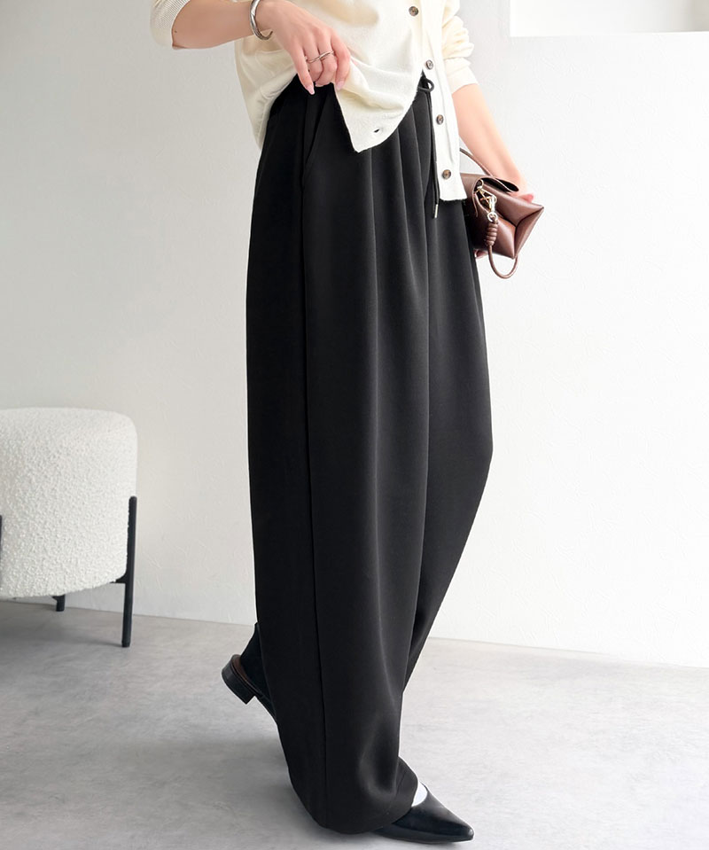 【 クラシカルエルフ classical elf 】 ボトムス パンツ レディース オーバーサイズ ２タック イージーパンツ ワイド ダンボール素材 お洒落 | classicalelf | 06