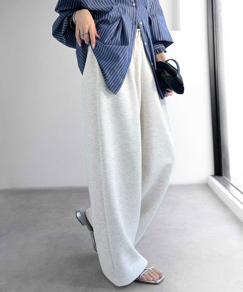 【 クラシカルエルフ classical elf 】 ボトムス パンツ レディース オーバーサイズ ２タック イージーパンツ ワイド ダンボール素材 お洒落 | classicalelf | 12