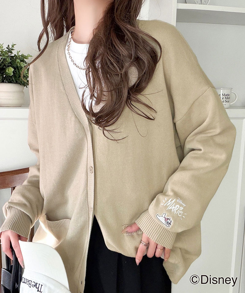 【 クラシカルエルフ classical elf 】 カーディガン レディース 春夏 トップス ディズニー 袖刺繍 大人プレッピー 遊び心 カジュアル Vネック | classicalelf | 11