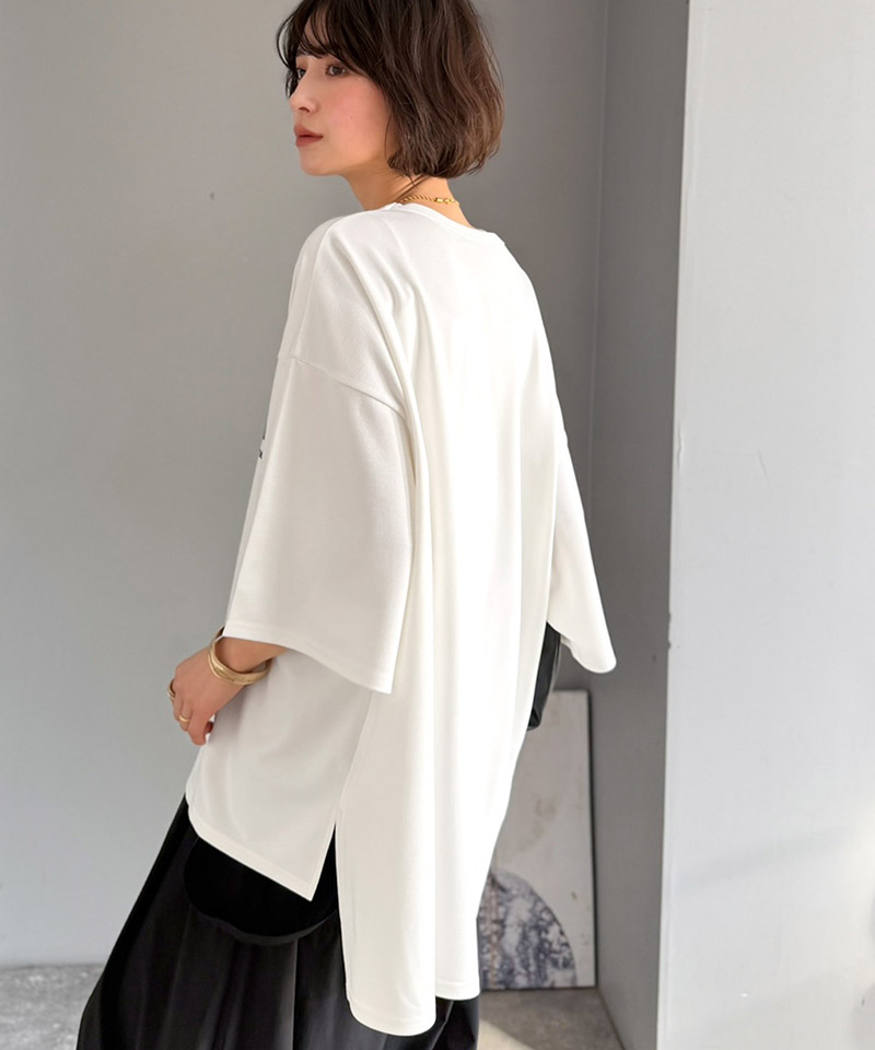 【 クラシカルエルフ classical elf 】 tシャツ レディース 半袖 トップス カットソー フォトグラフィック オーバーサイズ モノクロ フォトプリント | classicalelf | 06