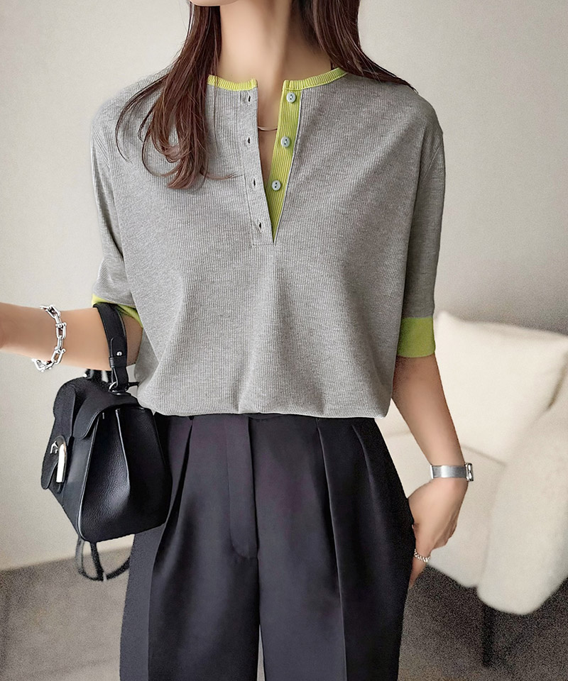 【 クラシカルエルフ classical elf 】 Tシャツ レディース 半袖 カットソー ヘンリーネック テレコ素材 | classicalelf | 07