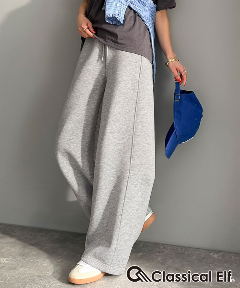 【 クラシカルエルフ classical elf 】スウェットパンツ レディース ボトムス パンツ カーブパンツ スウェット ダンボール素材 リラックス | classicalelf