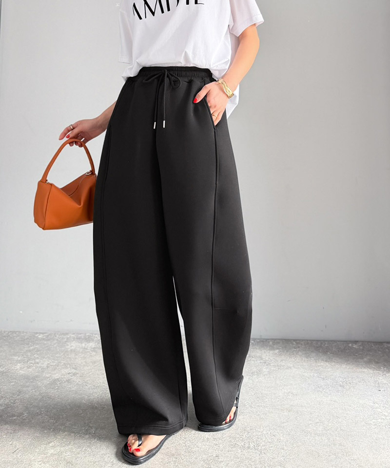 【 クラシカルエルフ classical elf 】スウェットパンツ レディース ボトムス パンツ カーブパンツ スウェット ダンボール素材 リラックス | classicalelf | 04