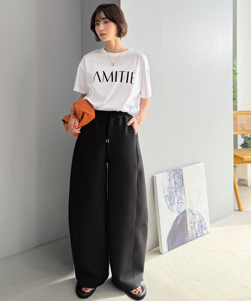 【 クラシカルエルフ classical elf 】スウェットパンツ レディース ボトムス パンツ カーブパンツ スウェット ダンボール素材 リラックス | classicalelf | 06