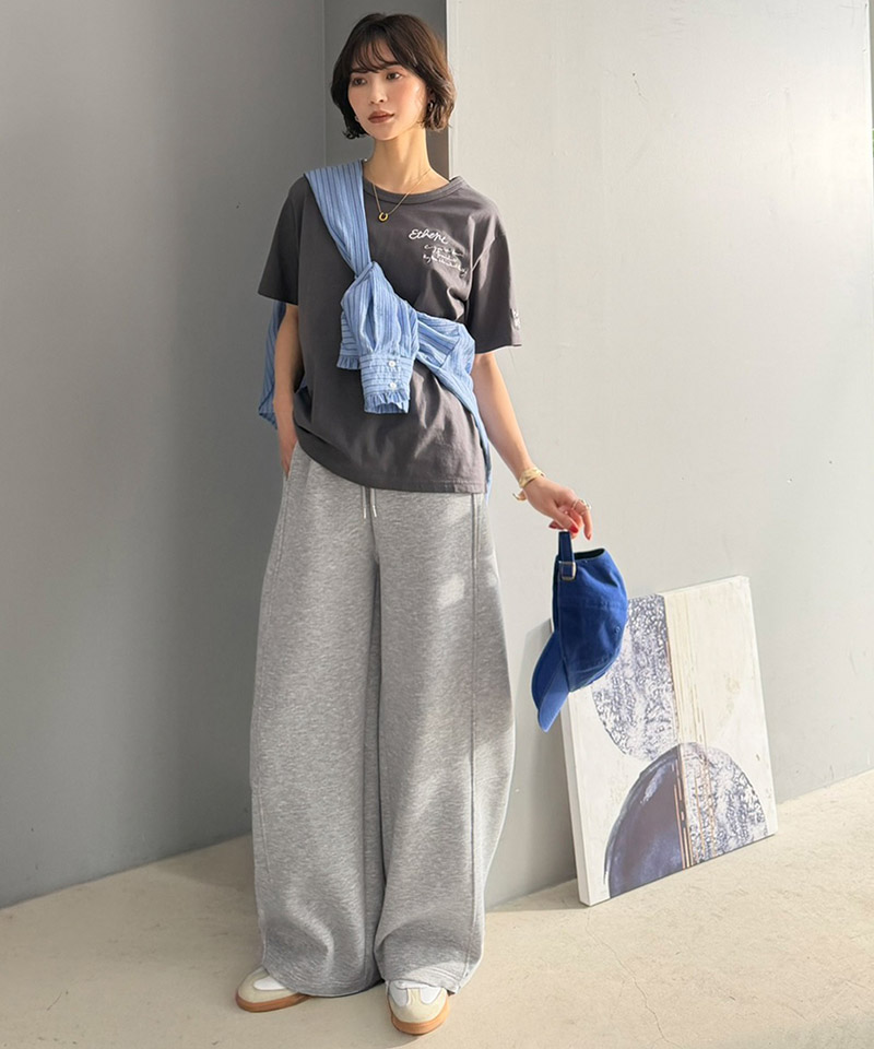 【 クラシカルエルフ classical elf 】スウェットパンツ レディース ボトムス パンツ カーブパンツ スウェット ダンボール素材 リラックス | classicalelf | 11