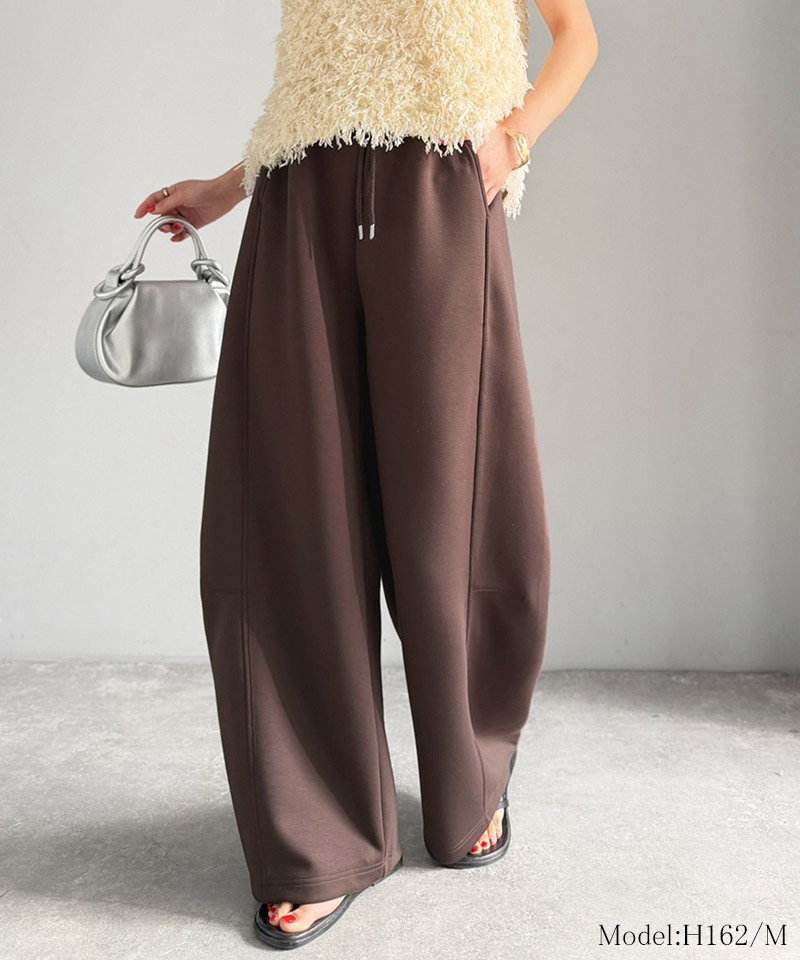 【 クラシカルエルフ classical elf 】スウェットパンツ レディース ボトムス パンツ カーブパンツ スウェット ダンボール素材 リラックス | classicalelf | 12