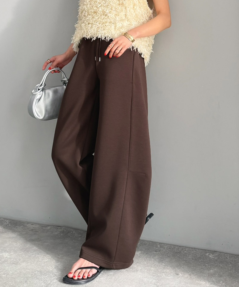 【 クラシカルエルフ classical elf 】スウェットパンツ レディース ボトムス パンツ カーブパンツ スウェット ダンボール素材 リラックス | classicalelf | 13