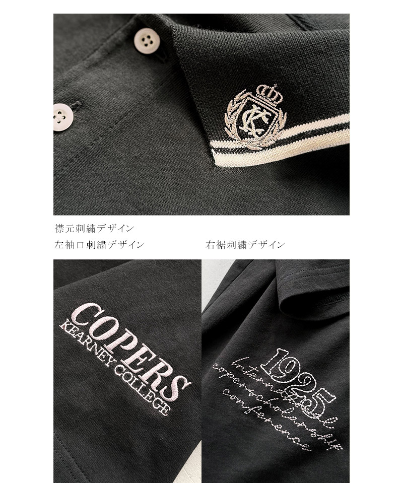 レトロ可愛いスタイルに。綿100％とび刺繍ポロシャツ（半袖） Classical Elf クラシカルエルフ ce1330100 | classicalelf | 17
