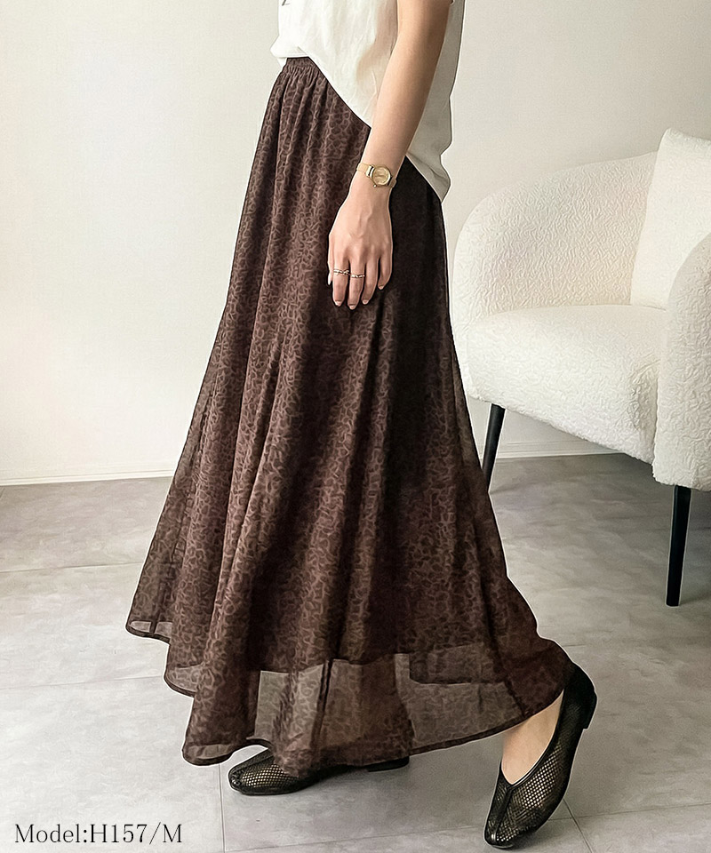 【 クラシカルエルフ classical elf 】 スカート ロング 春 レディース フレアスカート シアー 抜け感 | classicalelf | 02