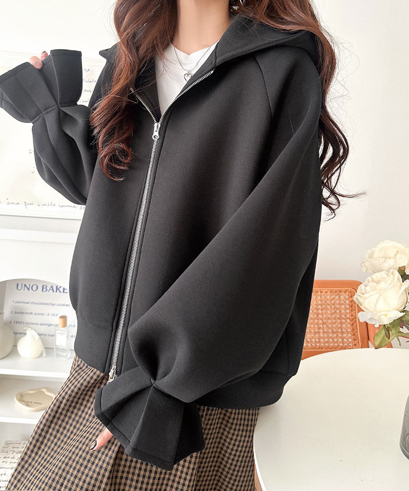 【 クラシカルエルフ classical elf 】 パーカー レディース 春 トップス ダブルジップ キャンディスリーブ フーディー マシュマロ ダンボールパーカー | classicalelf | 06