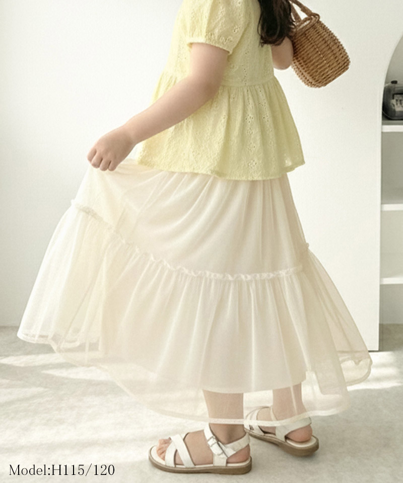【 クラシカルエルフ classical elf 】スカート レディース 春 ボトムス チュール ティアードスカート キッズ 親子コーデ 姉妹コーデ お揃い エア お洒落 | classicalelf | 02