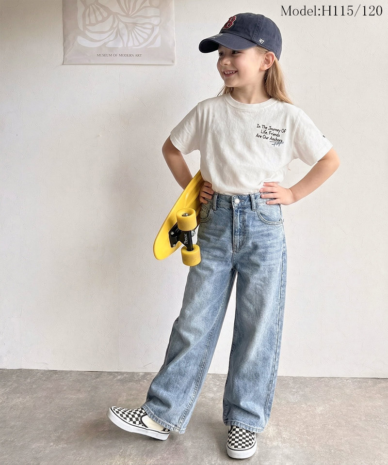【キッズ】綿100%らくがき風刺繍 無地＆ボーダー柄半袖Tシャツ Classical Elf クラシカルエルフ ck1260396 | classicalelf | 05