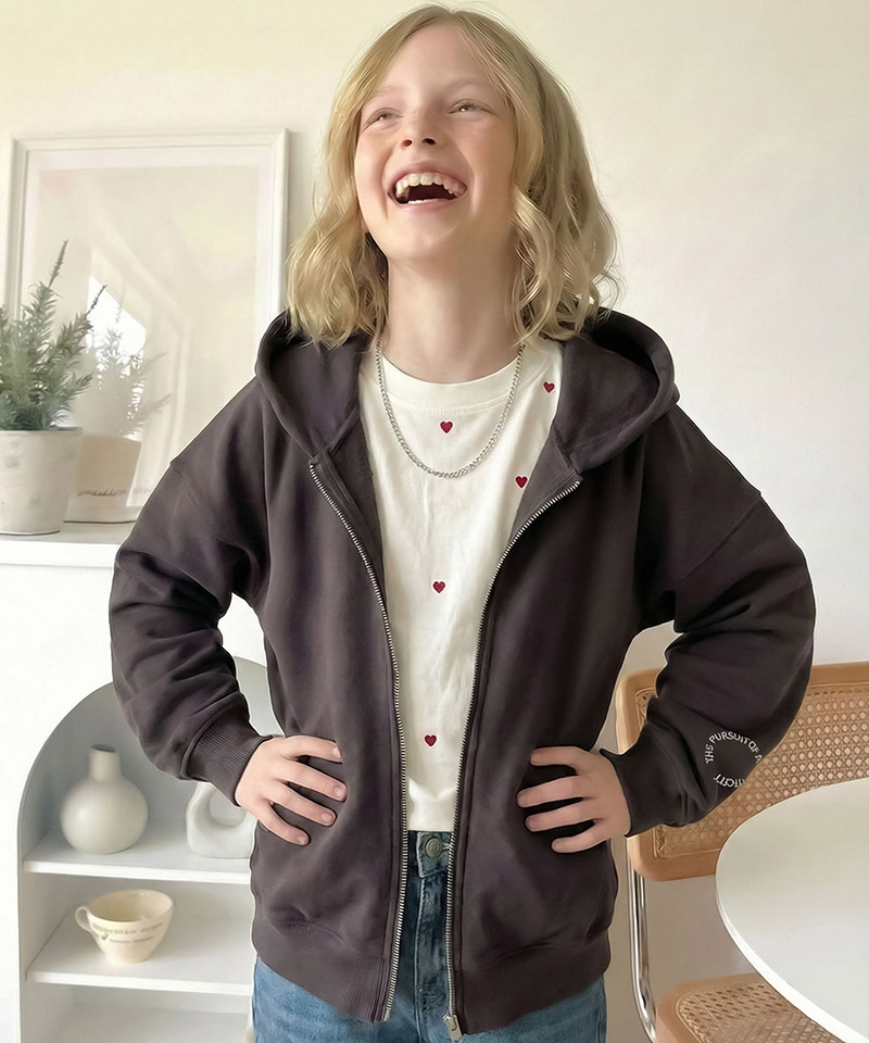 【 クラシカルエルフ classical elf 】パーカー キッズ 女の子 男の子 トップス 裏起毛 クロップド丈 ワイド 親子コーデ 姉妹 兄弟 男女兼用 ユニセックス | classicalelf | 05